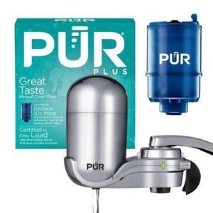 PUR Plus Vertical Faucet Mount Water Filtration System, Lead-Reducing Filter